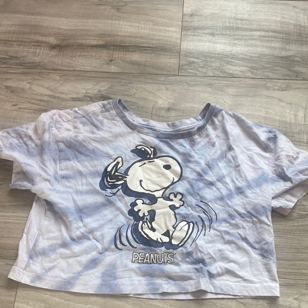 Peanuts Kids Snoopy Shirt - Light Blue Tie-Dye